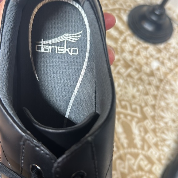 DANSKO 38/7.5 8.0 Emma Black Leather SLIP RESISTANT Work Walking Shoe Minty $110 - Picture 5 of 7